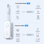 Airplane Bluetooth 6.0 Transmitter Receiver for 2 Airpods or Headphones