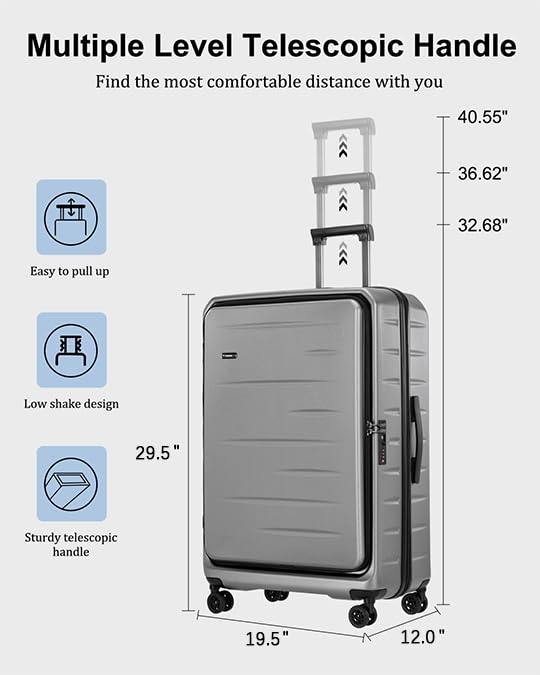 Expandable Checked Luggage (Gray / 28 Inch EXT)