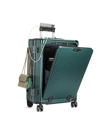 PC Hardside Carry On Luggage (A5-Forest Green (zipperless closure) / 20.8")