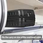 2 PCS 20 29 Luggage Sets (Dark Black / 20/29 Set)