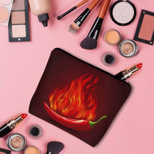 Chili Pepper Cosmetic Travel Bag For Toiletries (9 x 7.1 inch / Chili Pepper)
