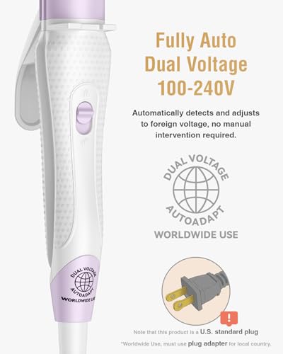Travel Curling Iron Mini (Purple Haze - 390℉ for Fine/Damaged Hair Only)