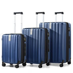 Expandable Hard Shell Luggage Sets (3 Pc Set EXT (20/24/29) / Dark Blue)