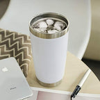 20oz Stainless Steel Tumbler Bulk with Lid (4 Count (Pack of 1) / Powder White)