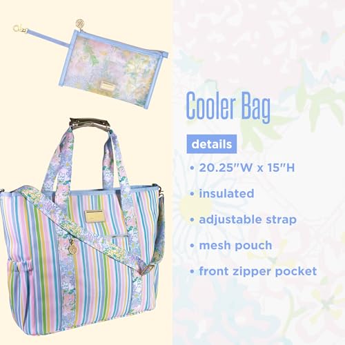 Insulated Cooler Tote (Lilly Garden Stripe)