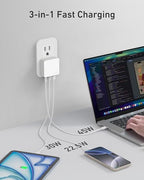 100W Flat USB C Charger Block (White)