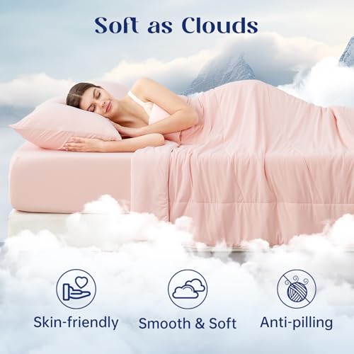 Temperature Regulating Comforter (Blush Pink / Premium Queen (90"x90"))
