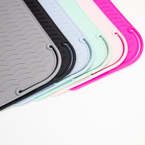 Heat Resistant Silicone Mat for Hair Tools (Blue)