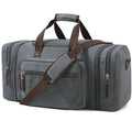 Large Canvas Duffle Bag for Travel (Grey / 70L)
