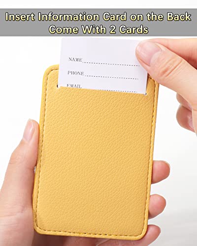 Leather Luggage Tags for Suitcases (Lichee Yellow)