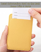 Leather Luggage Tags for Suitcases (Lichee Yellow)