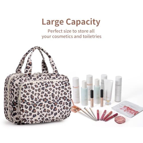 Hanging Toiletry Bag for Women (Y-Leopard / Medium)