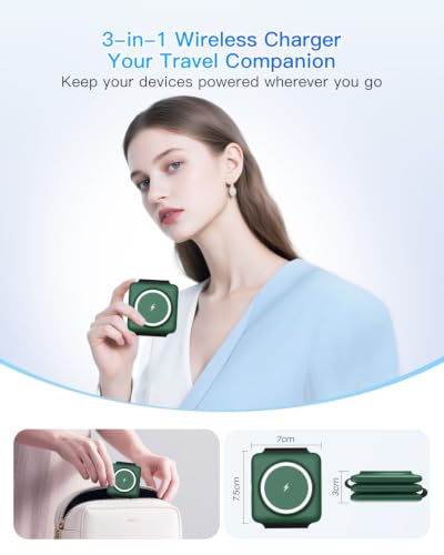 3 in 1 Wireless Charger for iPhone (Green)