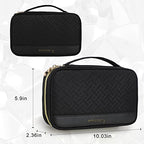 Travel Jewelry Case Organizer for Necklace & Earrings (Black)