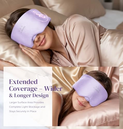 3D Silk Bluetooth Sleep Mask (Dark Purple)