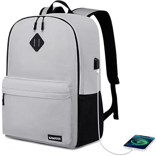 High School & College Backpack for Students (Dh56-gray / 17.3 Inch)