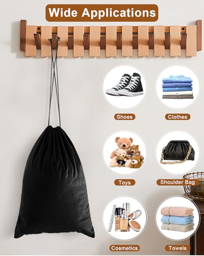 4 Pcs Shoe Bags for Travel (Black Beauty / 17.3"x12.6")