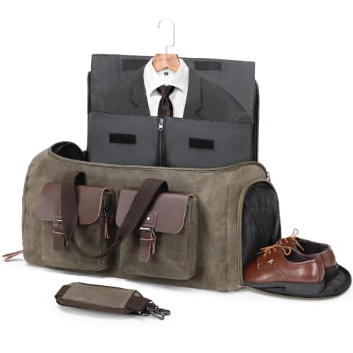 Garment Bags for Travel (Vintage Grey 01 / Large-50L Duffle Bag)