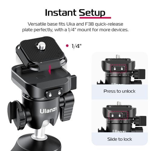 TT38 One Click Opening Vlogging Tripod w Uka F38 Quick (TT38 Tripod)