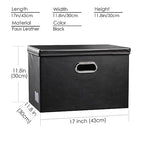 Large Foldable Storage Bins with Lids [3 (Black / Large(3-Pack))