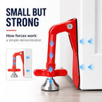 Portable Door Stopper Door Lock for Travel Anti Theft Door Blocker (Red)