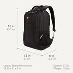 Cecil Laptop Backpack (18-Inch / Black)