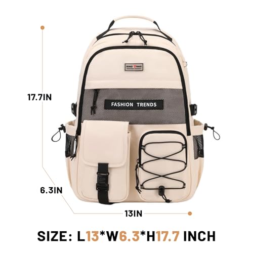 Multi Pocket Backpack with 15.6 inch Laptop Compartment (Purple)
