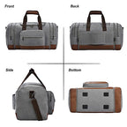 60L Canvas Duffle Bag for Travel Weekend Gym Overnight Carry (Grey / 60L)
