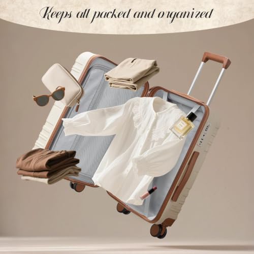 Luggage Sets with Spinner Wheels (Dark Green / 6 piece sets（14/20/24/28/DB/TB）)