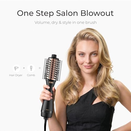 Hair Dryer Brush Blow Dryer Brush in One (Gold / 2 inches)