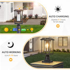 Solar Lamp Post Lights for Outdoor with Pier Mount Base (Large)