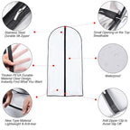 Garment Bags for Hanging Clothes 24"x 40"suit bags for closet storage Covers for Closet with Study Full Zipper for Jacket Storage Clothes and Travel (Black / 24''X40'')