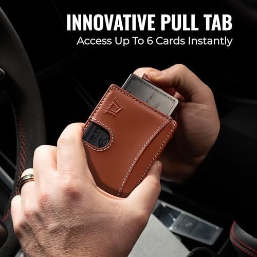 Money Clip Slim Minimalist Wallet for Men (Auburn)