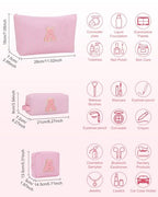 Personalized Initial Makeup Bag 3 (Pink 03)
