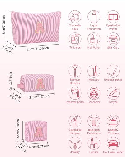 Personalized Initial Makeup Bag 3 (Pink 03)