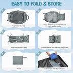 18L Lightweight Packable Hiking Backpack for Men Women (Grey)