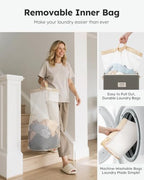 100L Laundry Hamper with Lid (Cement / 100L)