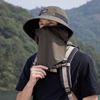 Outdoor Sun Hat for Men Women (1pack--green(face Cover))