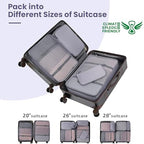 10 Set Packing Cubes Various Sizes Packing Organizer for Travel Accessories Luggage Carry On Suitcase (10-Grey / 10 Set-full Mesh)