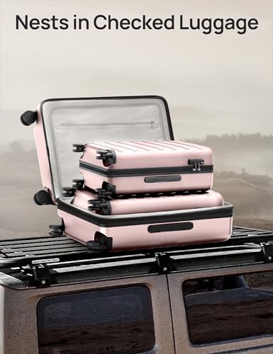 Large Checked Luggage 28 Inch (01-Pink (Expandable) / Checked 28-Inch)