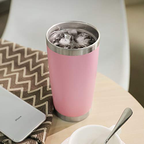 20oz Stainless Steel Tumbler Bulk with Lid (1 Count (Pack of 1) / Pink)