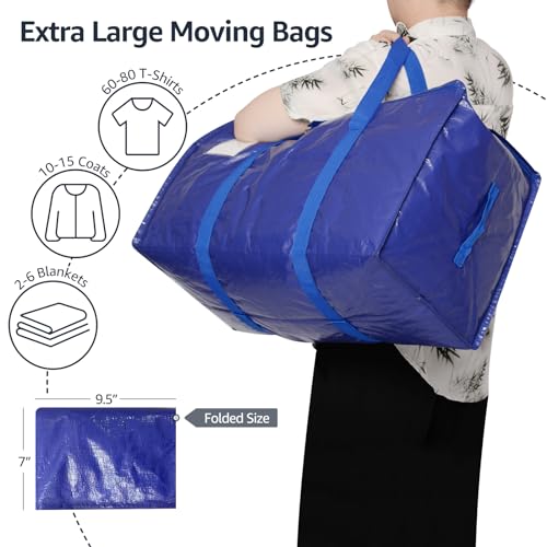 Moving Bags Heavy Duty Extra Large (Blue / 8 Pack)
