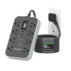 10 FT Power Strip Extension Cord Surge Protector (03-10FT)