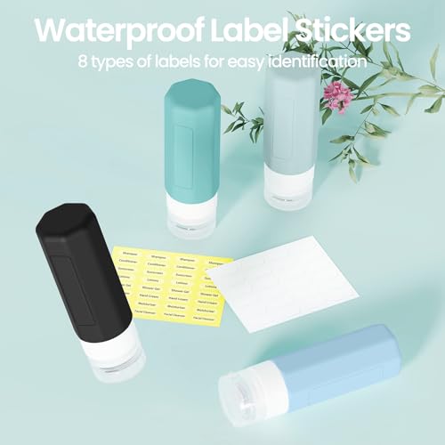 Travel Bottles for Toiletries 3oz (17Pack / Gray)