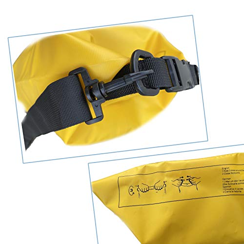 Waterproof Roll Top Dry Bag Backpack 10L Free Phone Case Yellow (yellow / 10L)