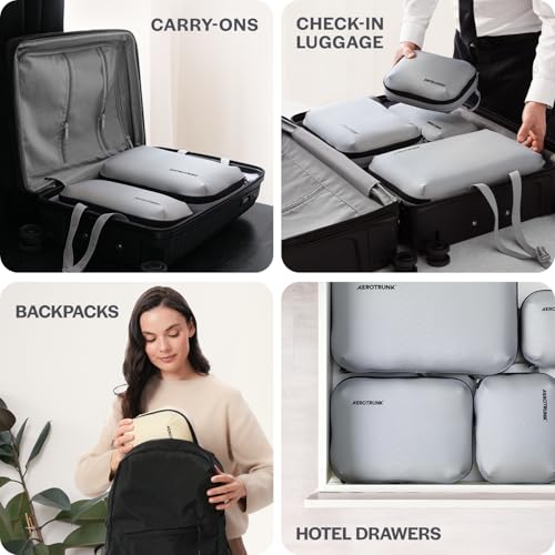 Ultralight Compression Packing Cubes for Travel (3-Pack / Black)