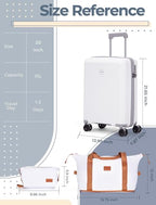 Luggage Sets 3 Piece (White / 3 Piece Sets (21/Db/Tb))