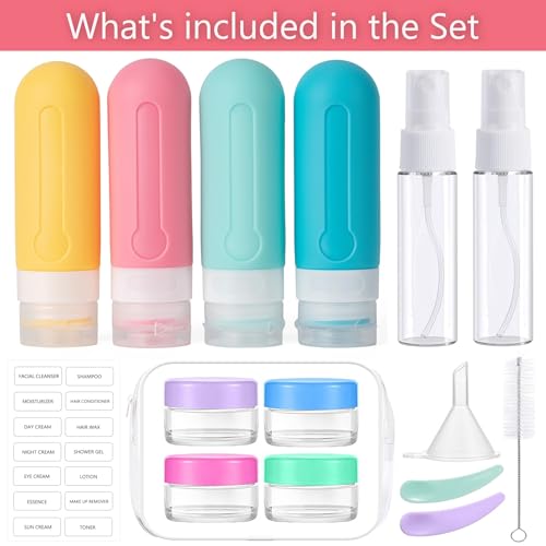 16pack Travel Bottles for Toiletries (16PCS/Colorful)