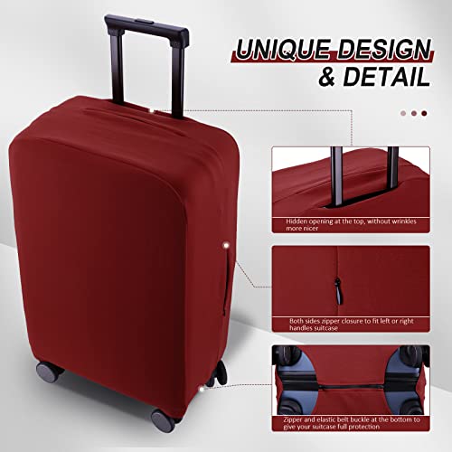 Travel Luggage Cover (Claret / 19-21 inch)