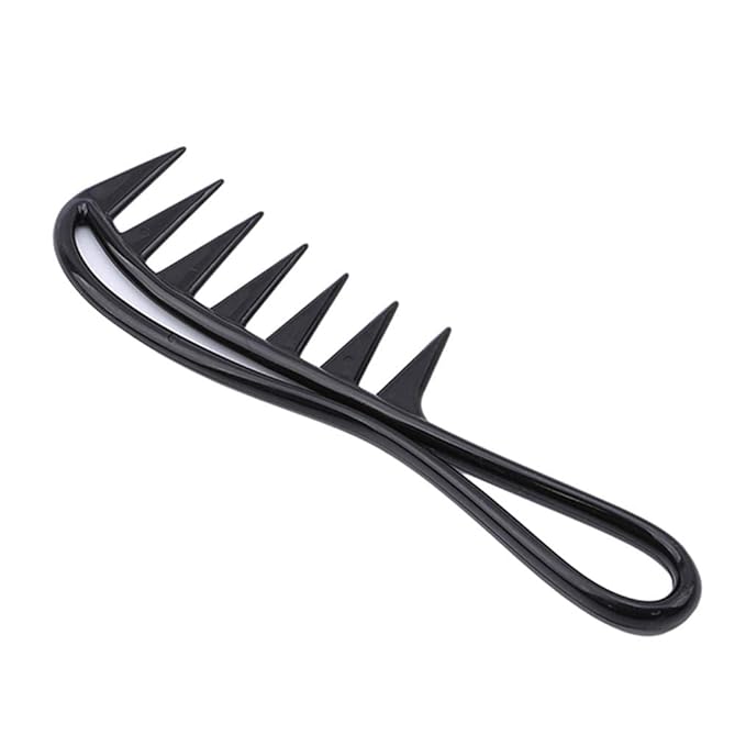 1Pc Black Large Tooth Detangle Comb Shampoo Wide Teeth Comb Hair Salon Shampoo Unbreakable,Hair Combs,Beauty and Personal Care Styling Tools and Appliances